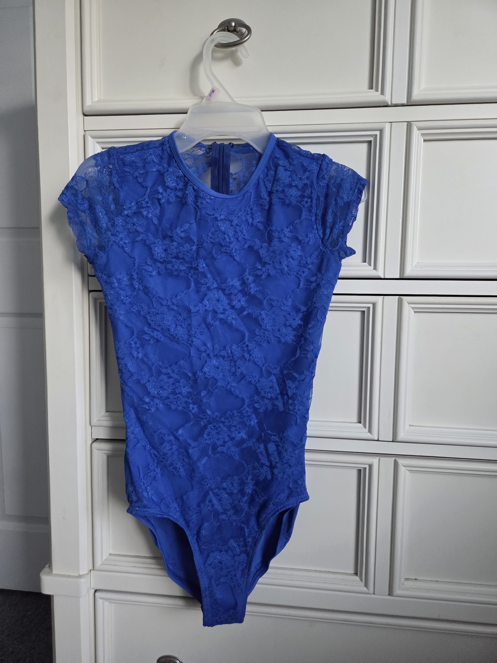 Girls' Royal Blue Lace Dance Leotard